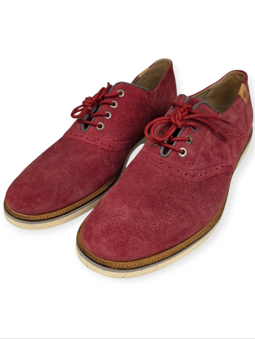 Lacoste Men's Sherbrooke-Golf 4 SRM Men's Size 13 Red Suede Oxfords EUC